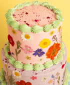 Three Tier Floral Wedding Cake
