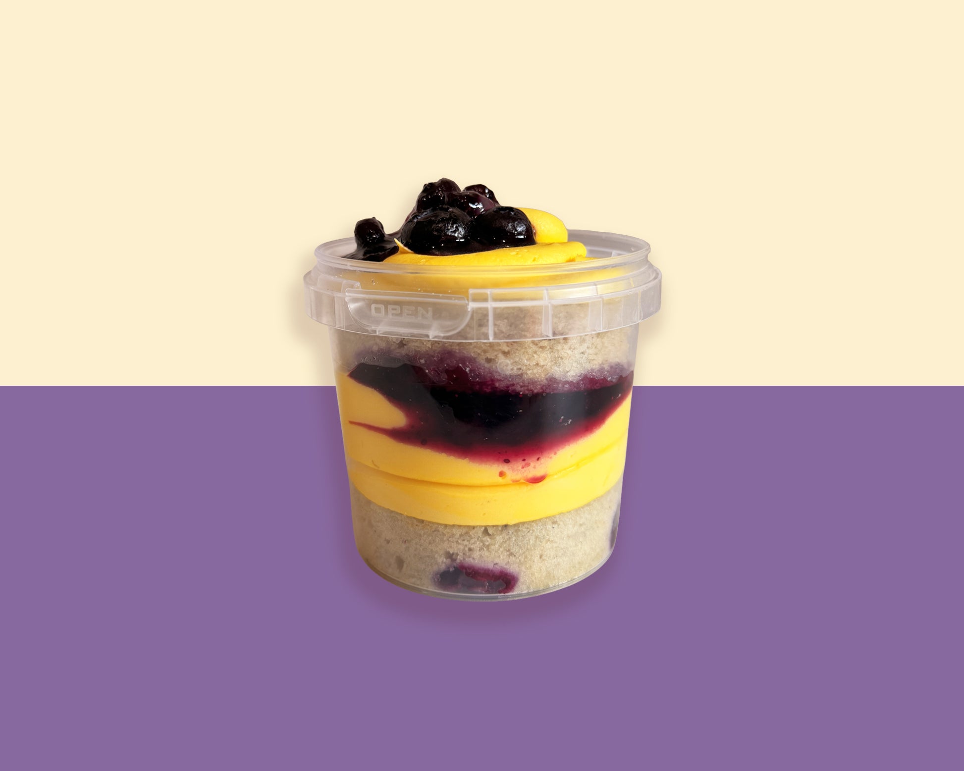 Lemon and Blueberry Cake Tub