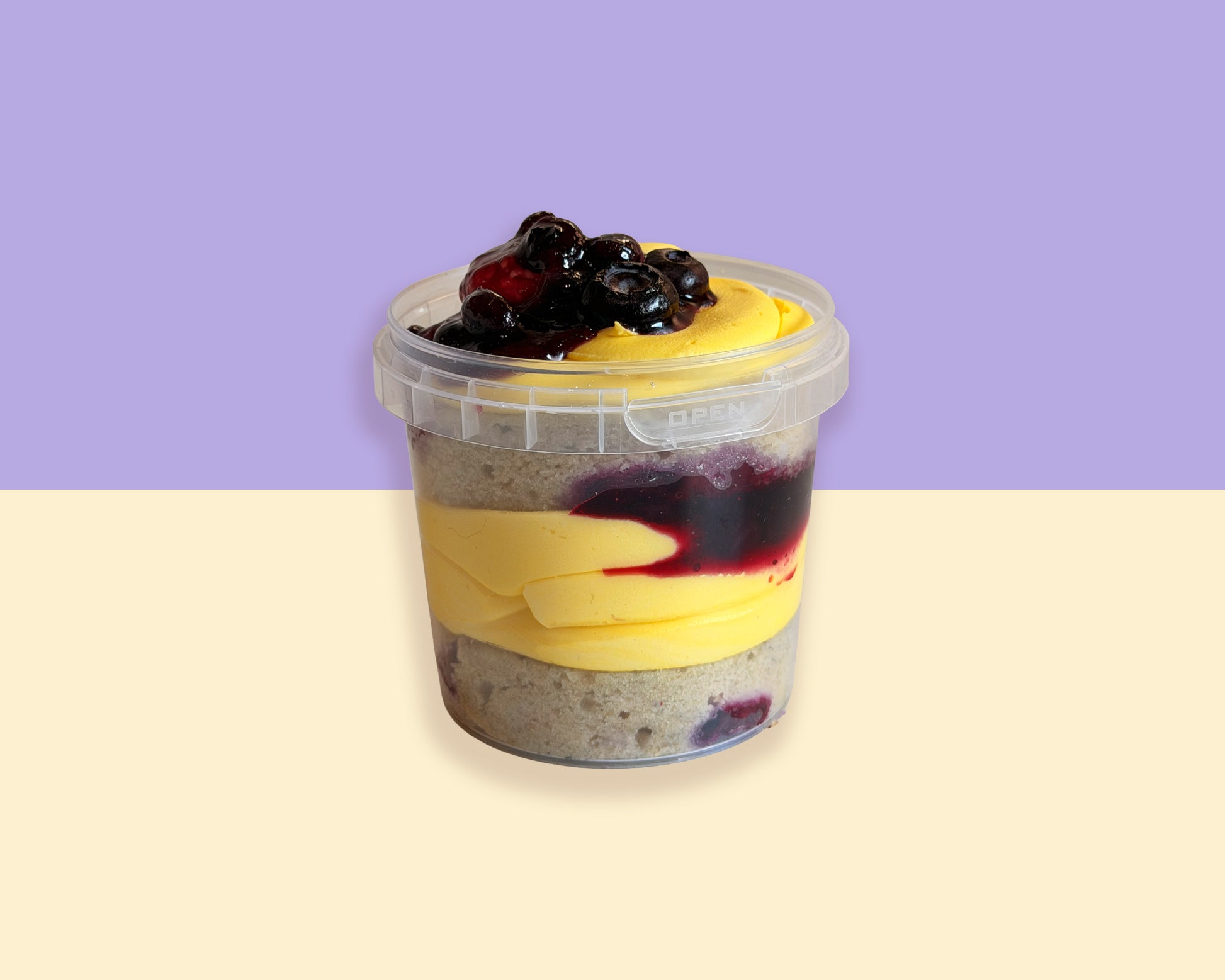 Lemon and Blueberry Cake Tub