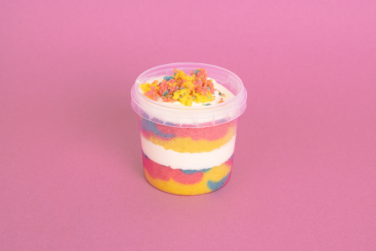 Rainbow Vanilla Cake Tub