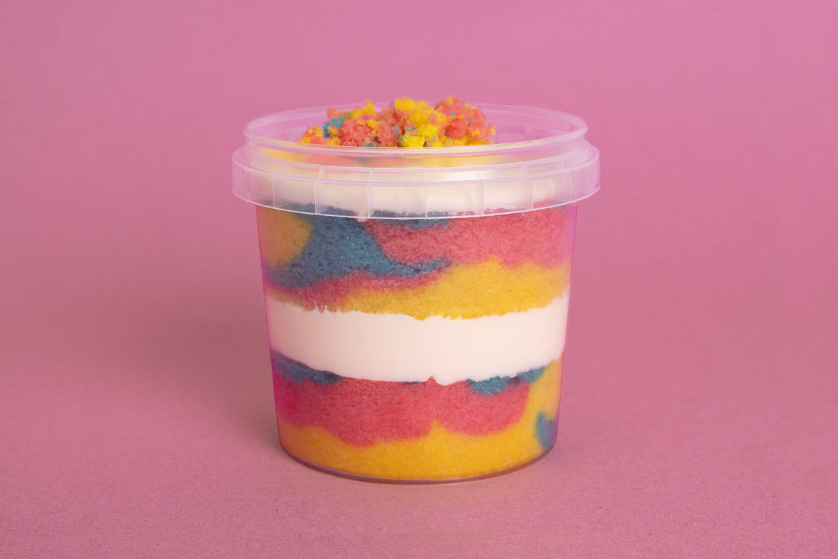 Rainbow Vanilla Cake Tub