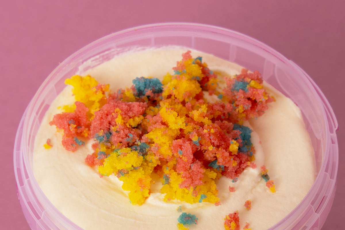 Rainbow Vanilla Cake Tub