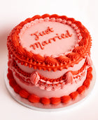 Just Married Vintage Wedding Cake