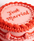 Just Married Vintage Wedding Cake