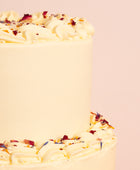 2 Tier Edible Flowers Wedding Cake
