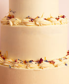 3 Tier Edible Flowers Wedding Cake (Copy)